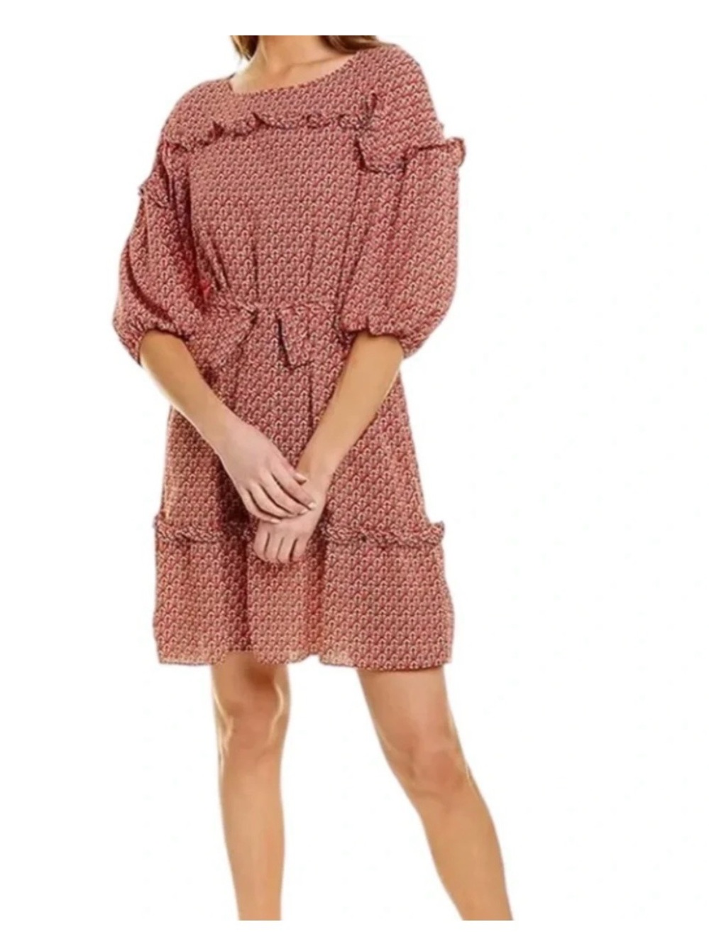 Max Studio Ruffle-Tiered Mini Dress NWT